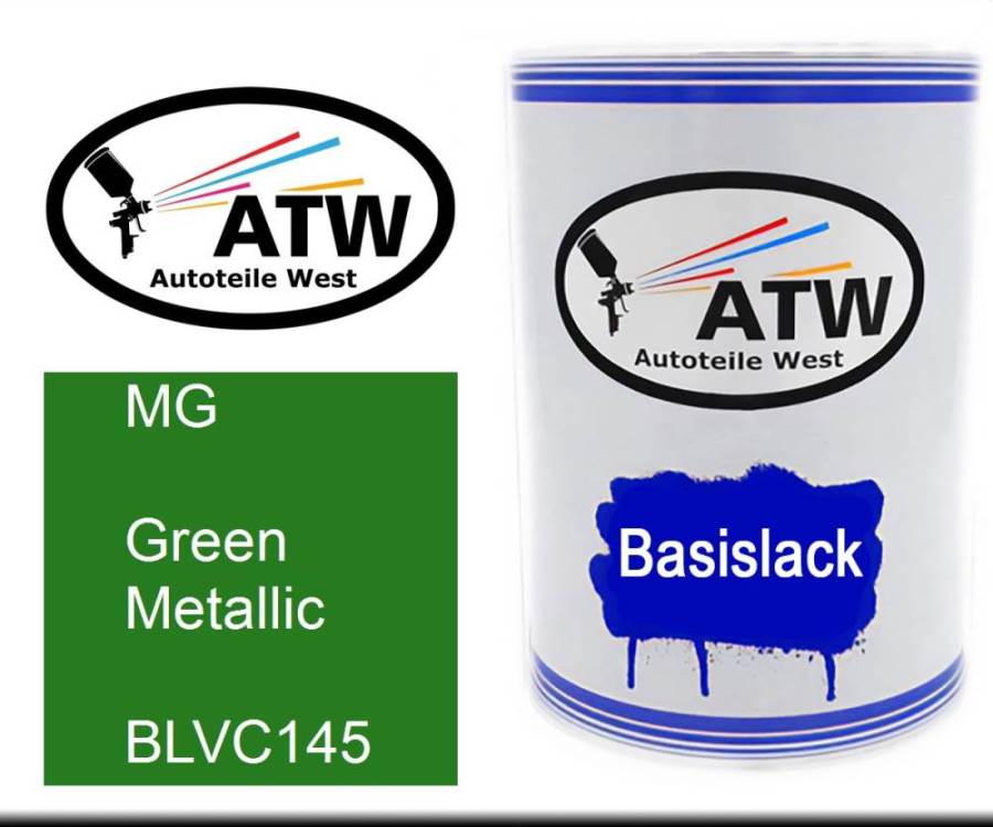 MG, Green Metallic, BLVC145: 500ml Lackdose, von ATW Autoteile West.